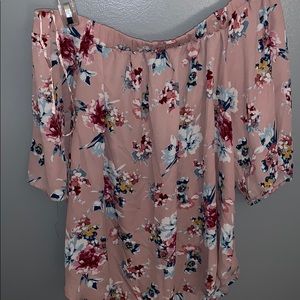 Pink Off the shoulder blouse